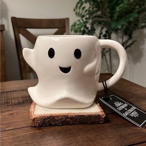 Halloween Cobwebs and Cauldrons Cute Ghost Mug